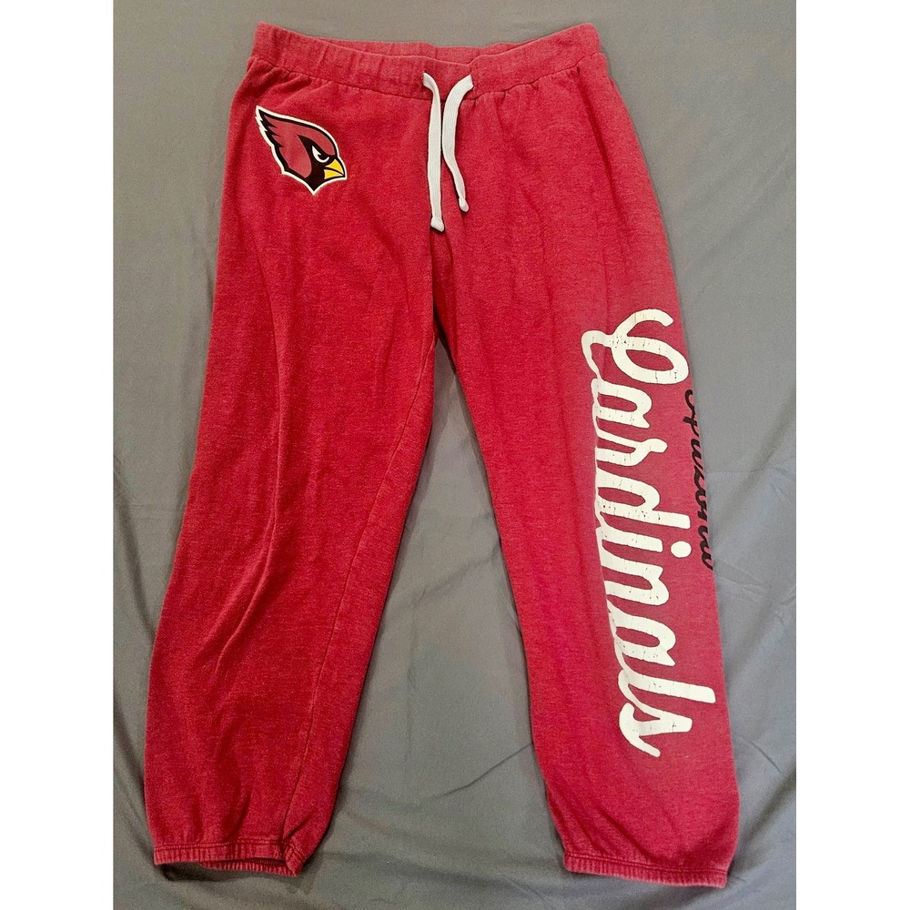 NFL Team Apparel Arizona Cardinals Sweatpants Women Large Red Fleece